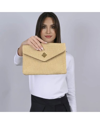LOVELY Cameo Rafia Bag