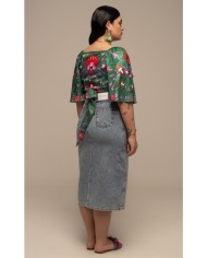 PEACE + CHAOS ALOE WRAP CROP TOP